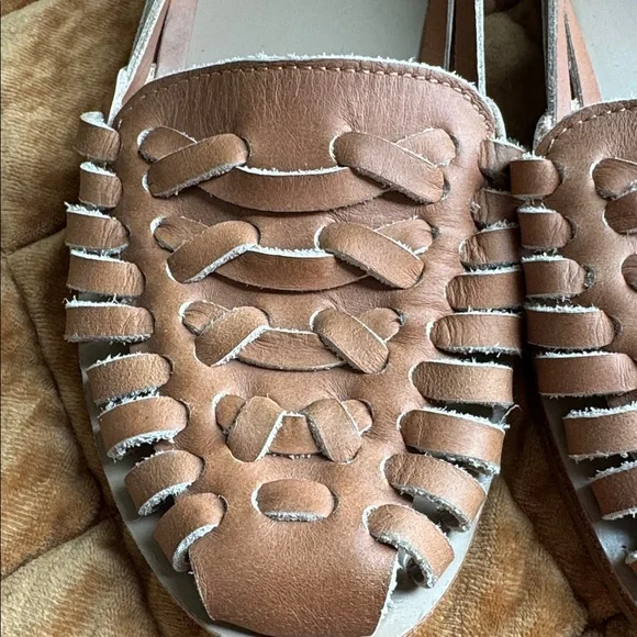 Nisolo Women's Tan Huarache Flats - Picture 7 of 7